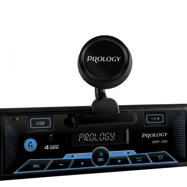PROLOGY SMP-300 USB Bluetooth FLAC multicolor магнитола с магнитным держателем для смартфона в Энгельсе